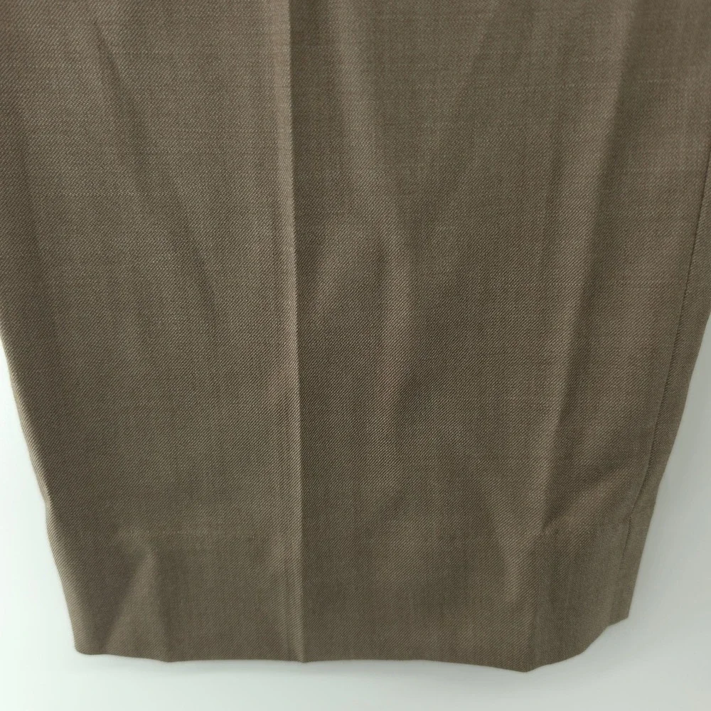 Jos A Bank Mens Traveler Pants Wool Blend Brown 40x32 Slim Fit Wrinkle Resistant